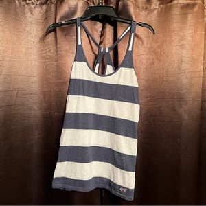 Hollister blue white striped tank M